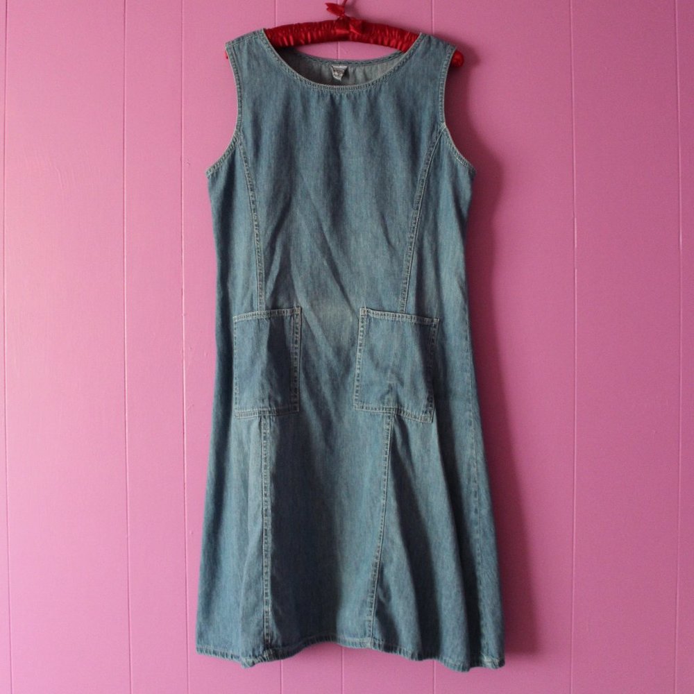 90s denim jumper dress